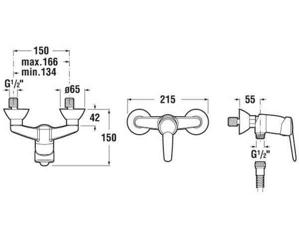 Змішувач для душа Jika Lyra Plus H3312860040011