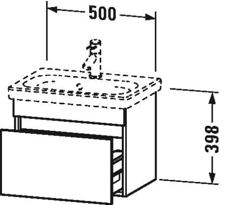 Тумба DuraStyle Duravit 500 x 368 мм (без раковины) DS630307575