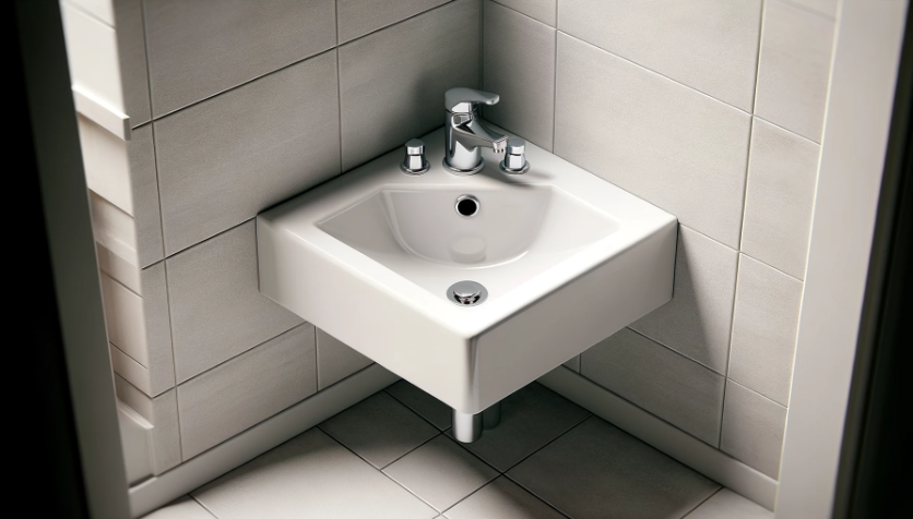 Угловая раковина – экономия пространства
