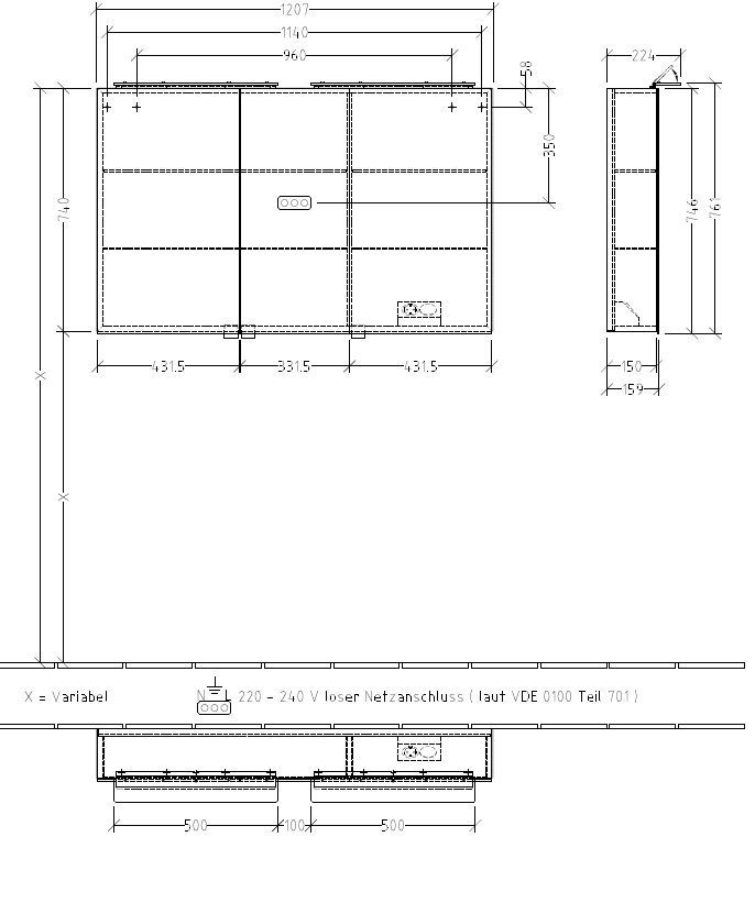 Зеркальный шкафчик My view one Villeroy & Boch A4401200