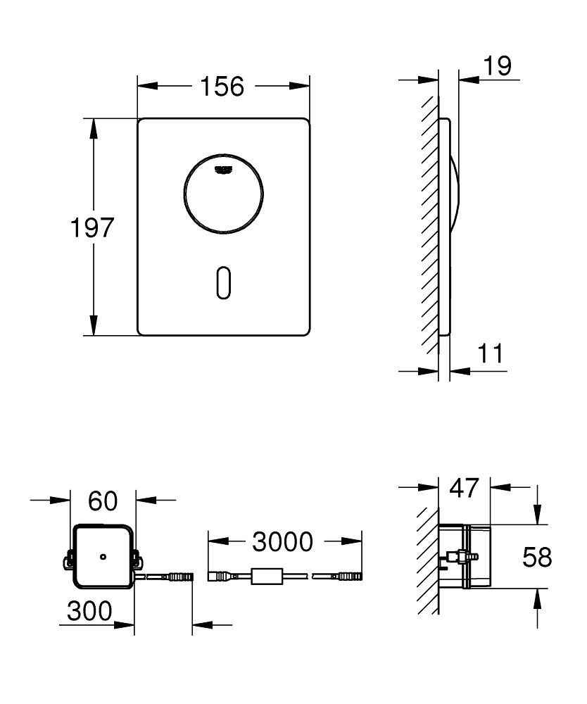 Кнопка для інсталяції Grohe Tectron Skate 37419000
