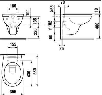 Dino Унітаз консольний H893274A346672