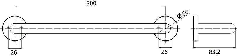 Поручень Emco Round 4370 133 30