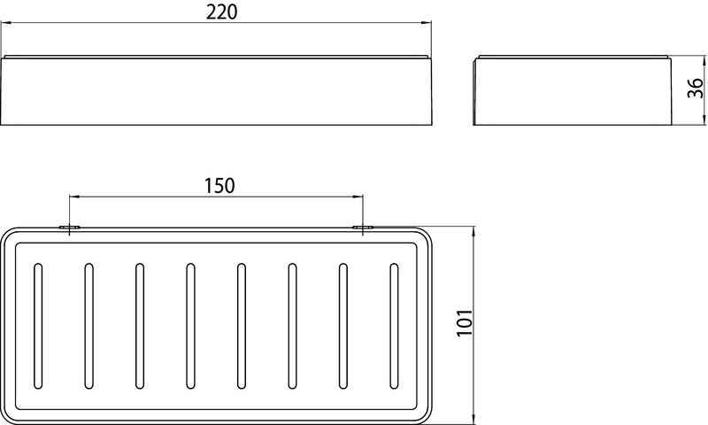 Поличка для ванної Emco Loft Black 0545 133 02