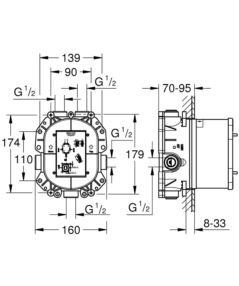 Внутренняя часть Grohe Rapido T  35500000