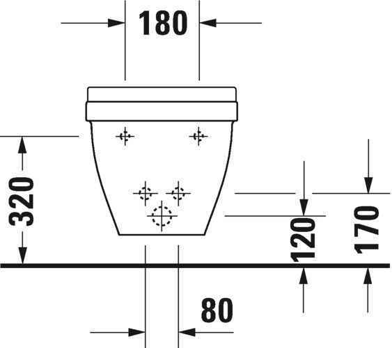 Біде підвісне Duravit Starck 3 (компакт) 2231150000