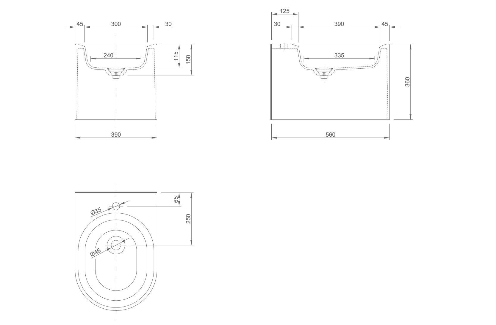 Биде подвесное Knief Glow 0600-065-01R