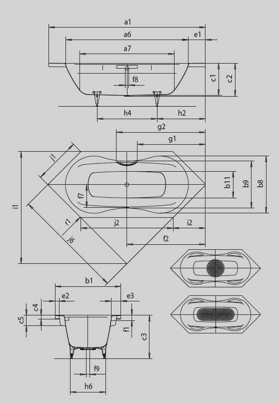 Ванна Mega Duo 6 2236 0001 0711