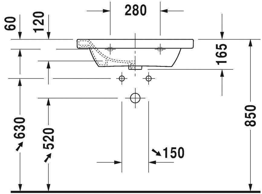 Умивальник Duravit DuraStyle 2320650000