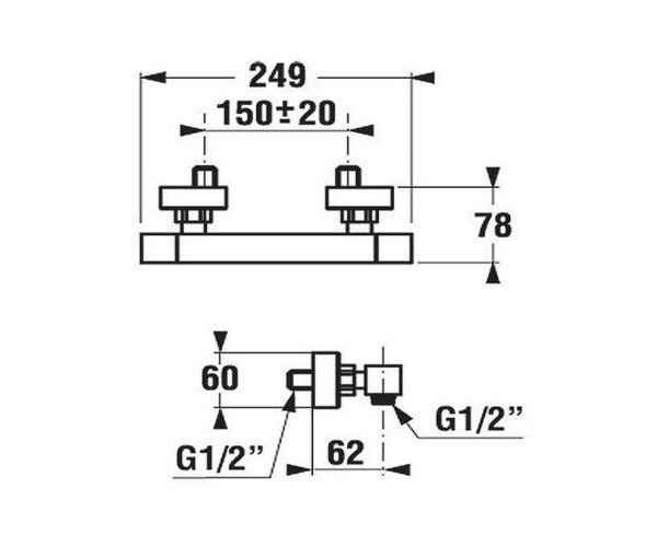 Смеситель для душа Jika Cubito H3324270040001