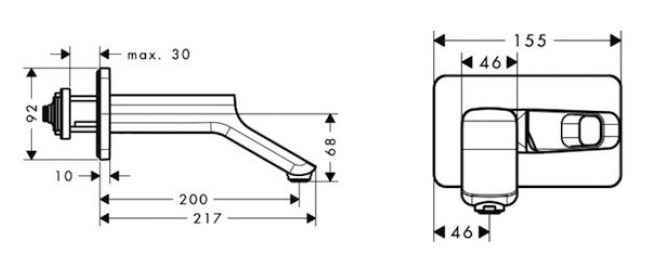 Смеситель для умывальника Axor Urquiola 11026000