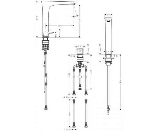 Змішувач кухонний Hansgrohe PuraVida 15812000