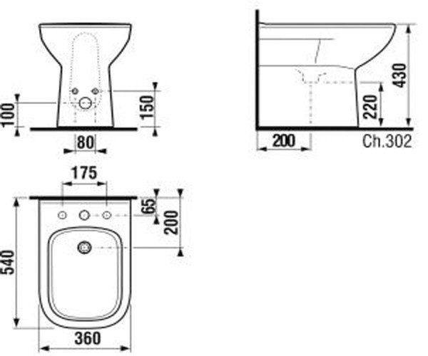 Биде напольное Jika Olymp Deep H8326120003021