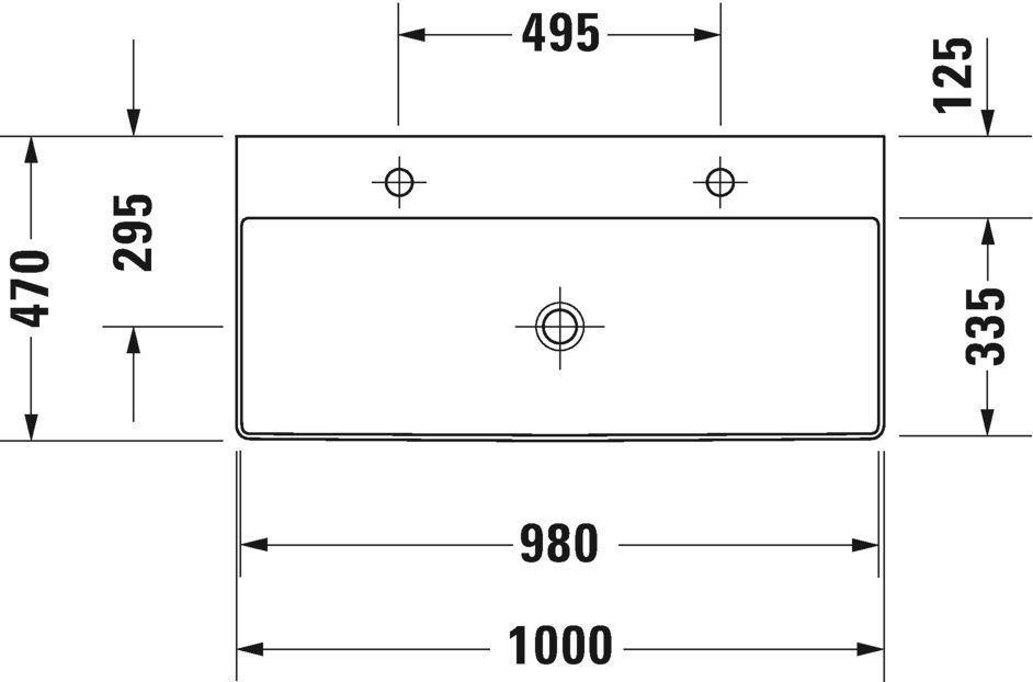 Умывальник Duravit DuraSquare 2353100043