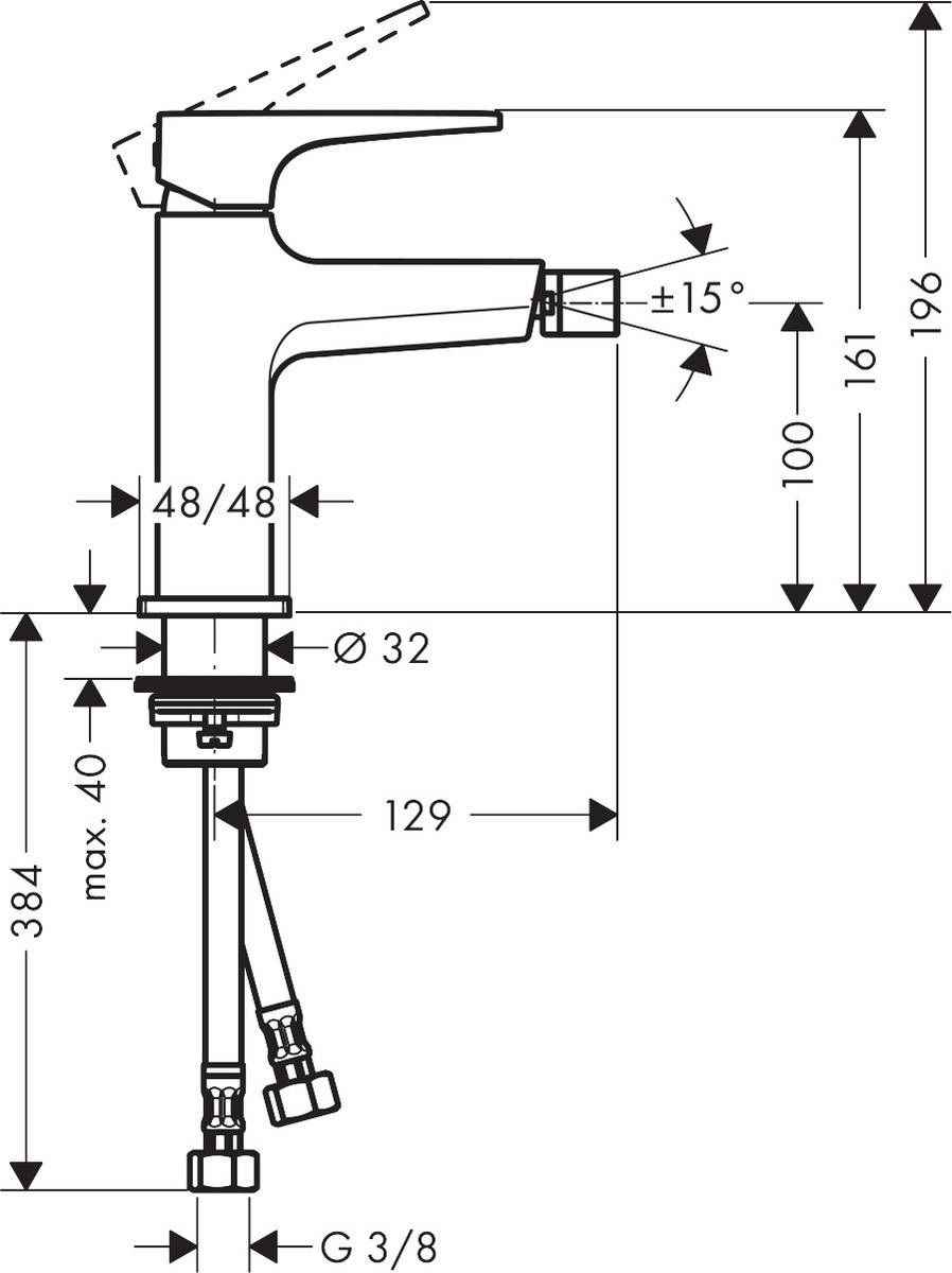 Змішувач для біде Hansgrohe Metropol 74520000