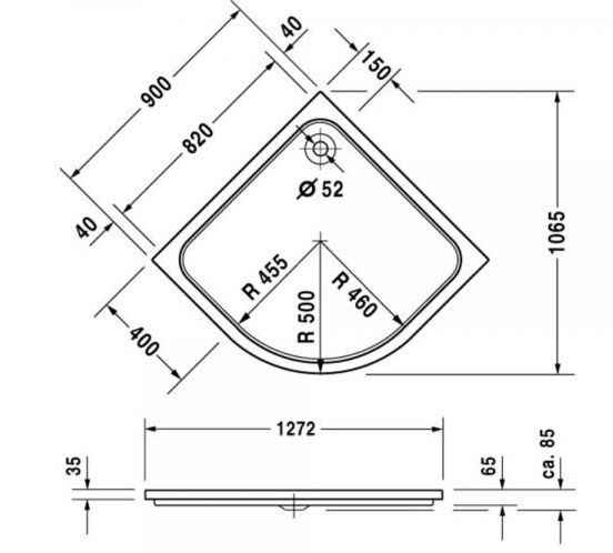 Піддон Duravit D-Code 720108000000000