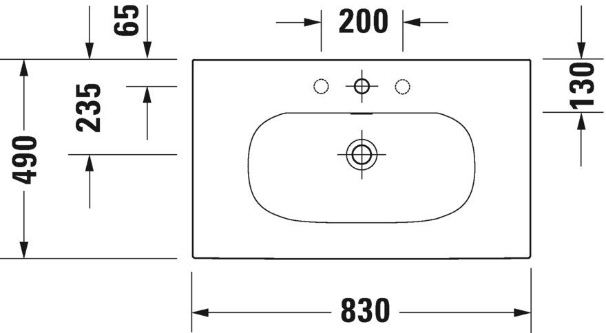 Умывальник Duravit Viu 2344830058