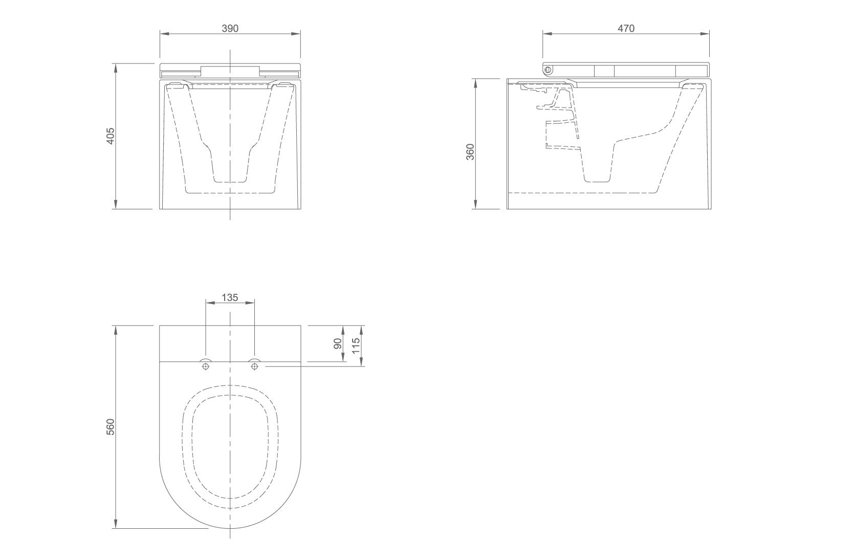 Унитаз подвесной Knief Glow