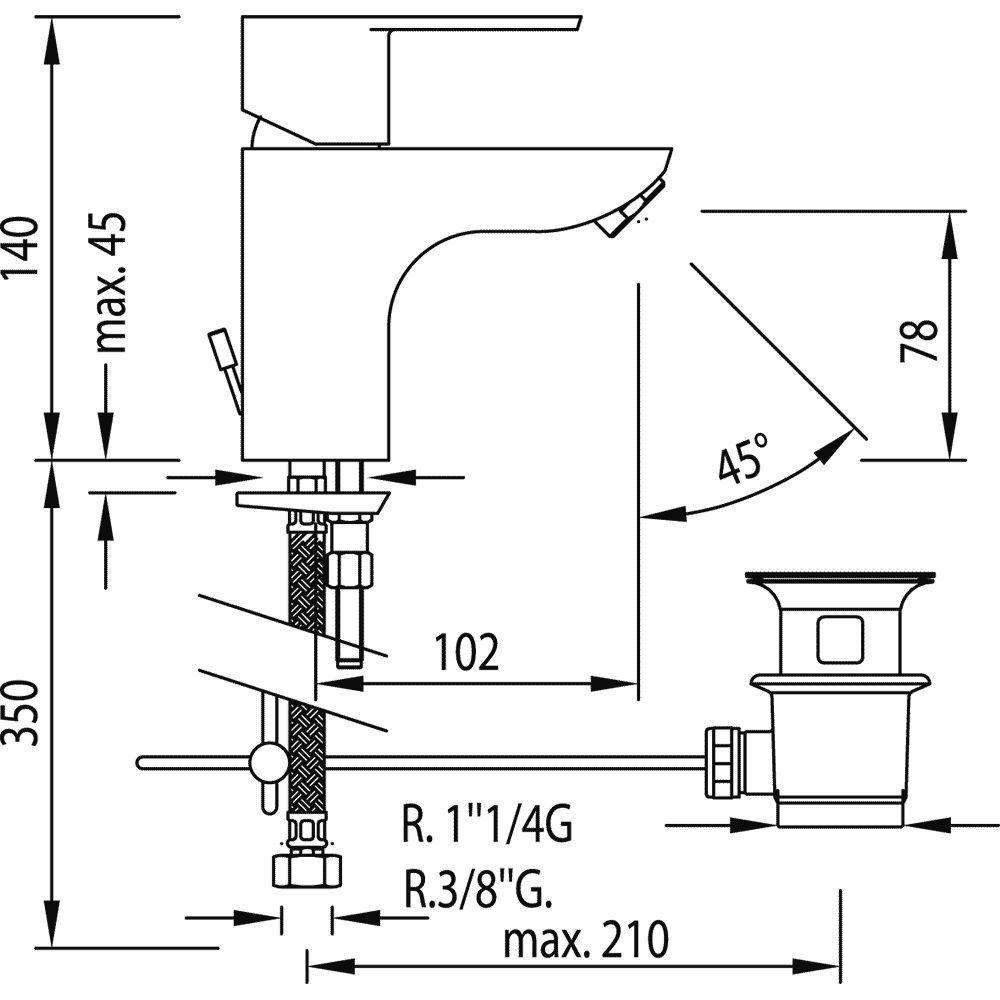 Смесители для раковины BM - Tres 117103DA