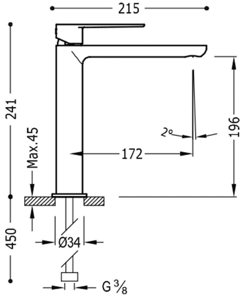 Смесители на раковину Tres Loft 20020303OM