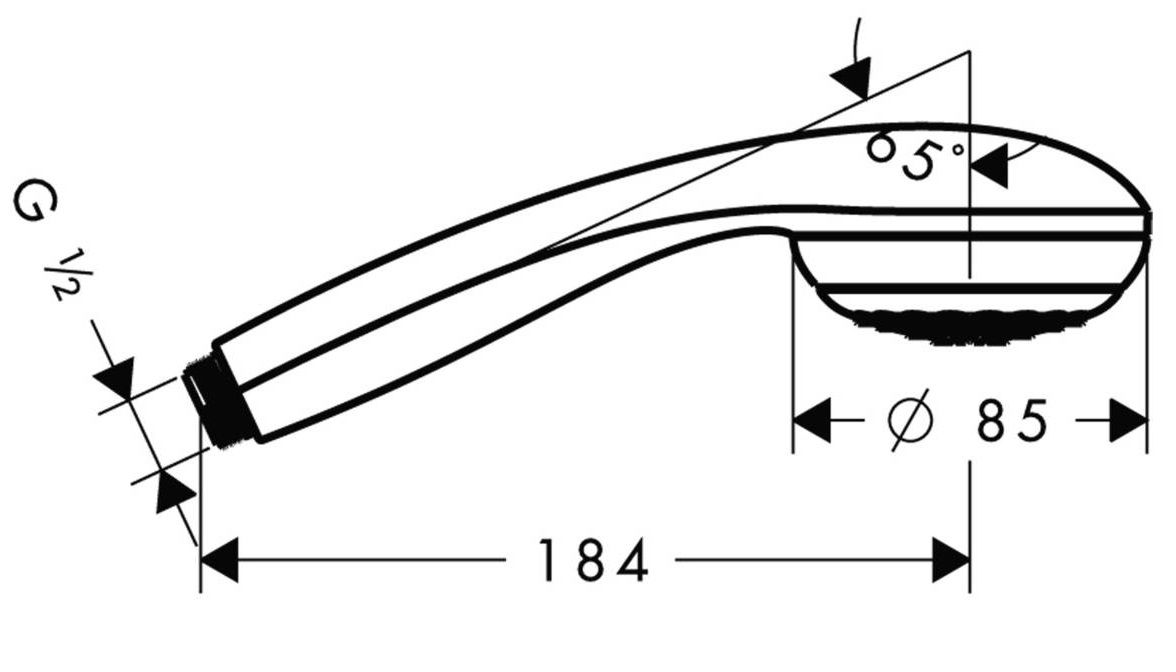 Ручной душ Hansgrohe Crometta Mono 85 1jet 28561000