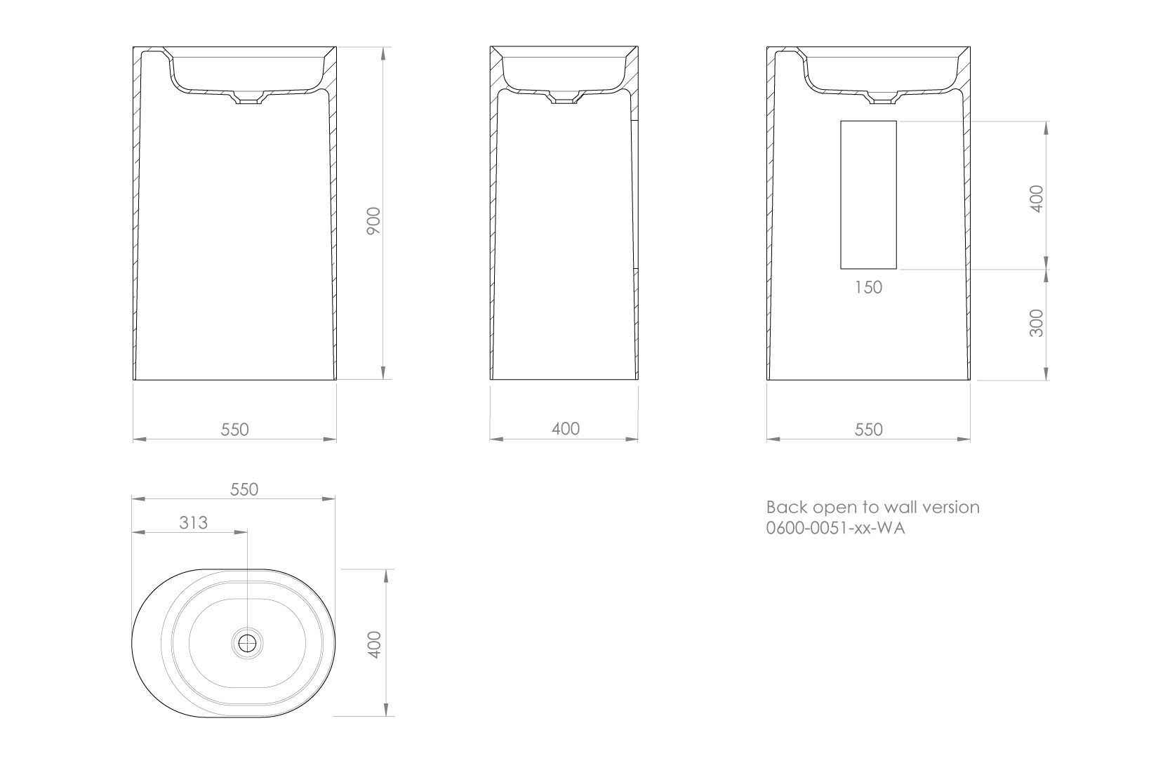 Підлоговий умивальник Knief Pearl 0600-051-01-WA