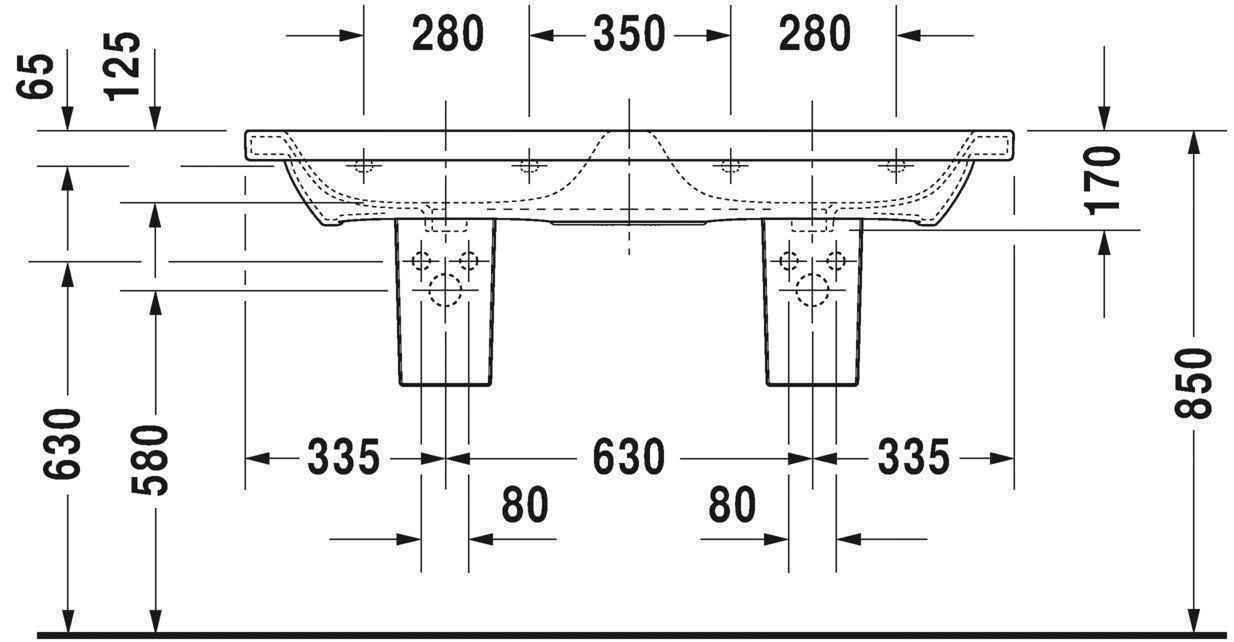 Умивальник Duravit DuraStyle 2338130030