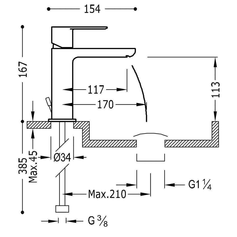 Змішувачі на раковину Tres Loft 20010301D