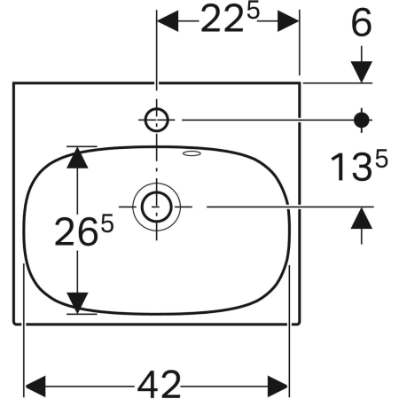 Умивальник підвісний Geberit Acanto 500.636.01.2