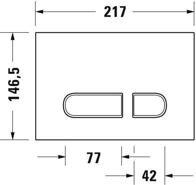 Клавиши смыва воды A1 Duravit WD5002012000