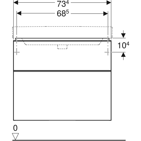 Шкафчик под умывальник Geberit Smyle Square 500.353.JR.1