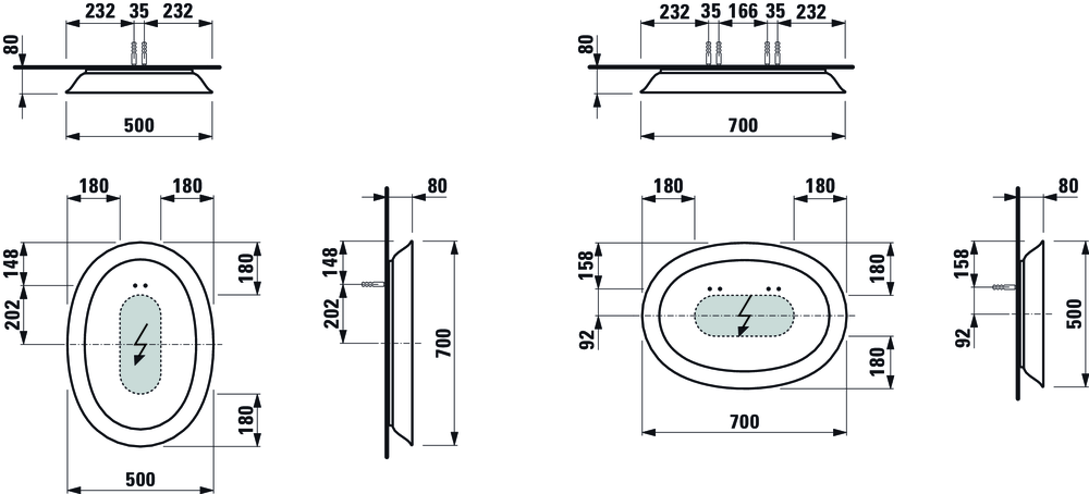 Дзеркало з підсвічуванням Laufen The New Classic H4060700857571