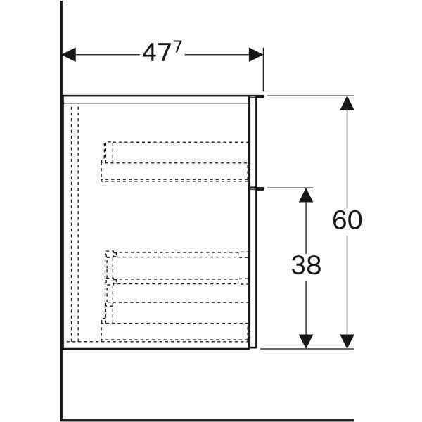 Тумба Geberit iCon 841047000