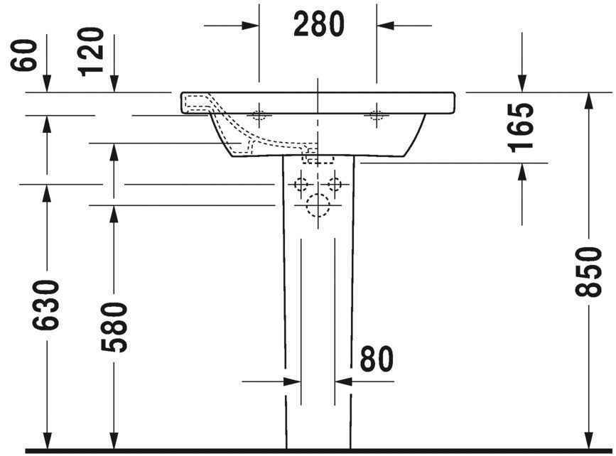 Умивальник Duravit DuraStyle 2320650000