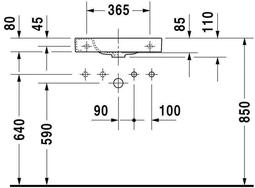 Умивальник Duravit Happy D.2 0711500000