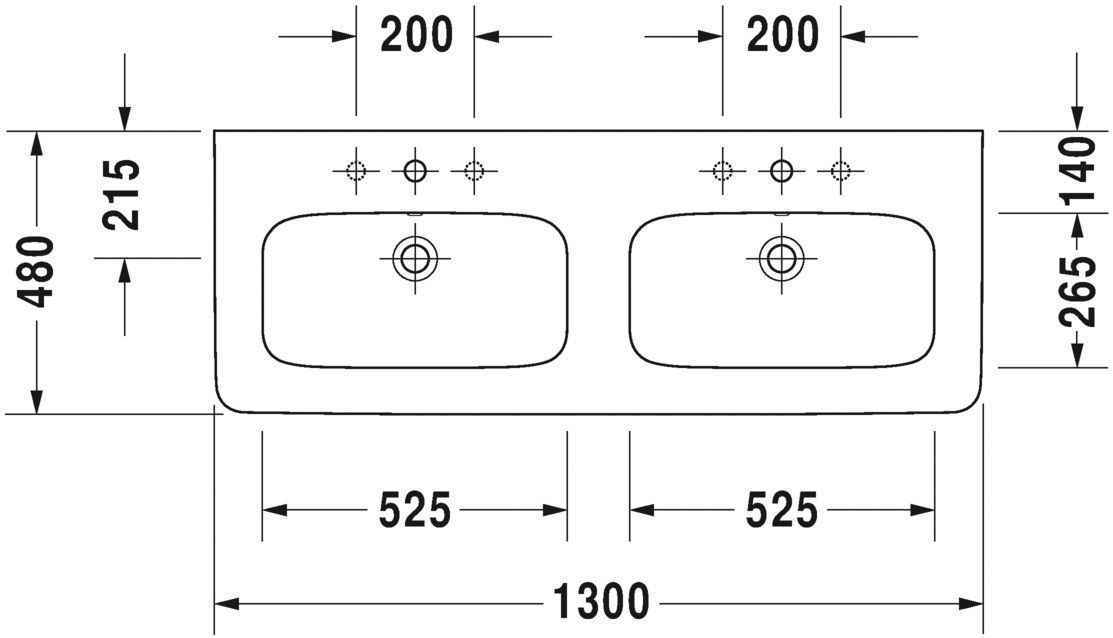Умивальник Duravit DuraStyle 2338130030