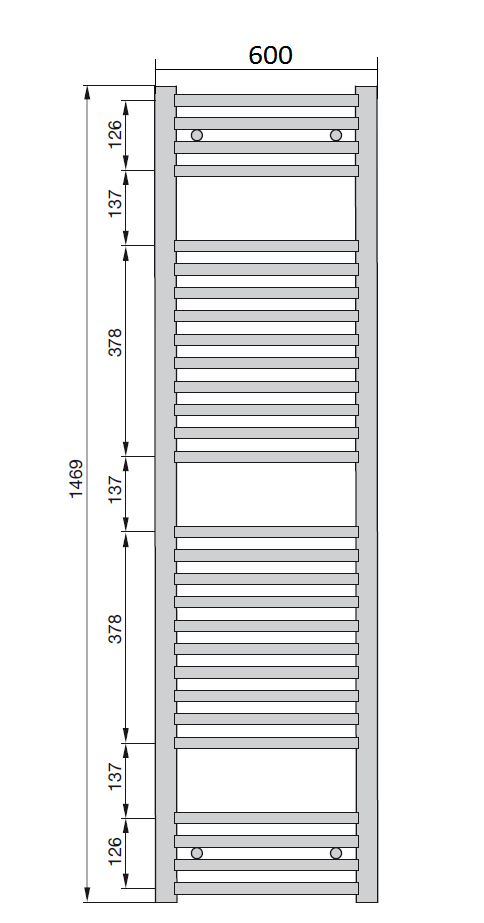 Рушникосушка Zehnder Aura Хром Полотенцесушитель Zehnder Aura Хром PBCZ-150-060