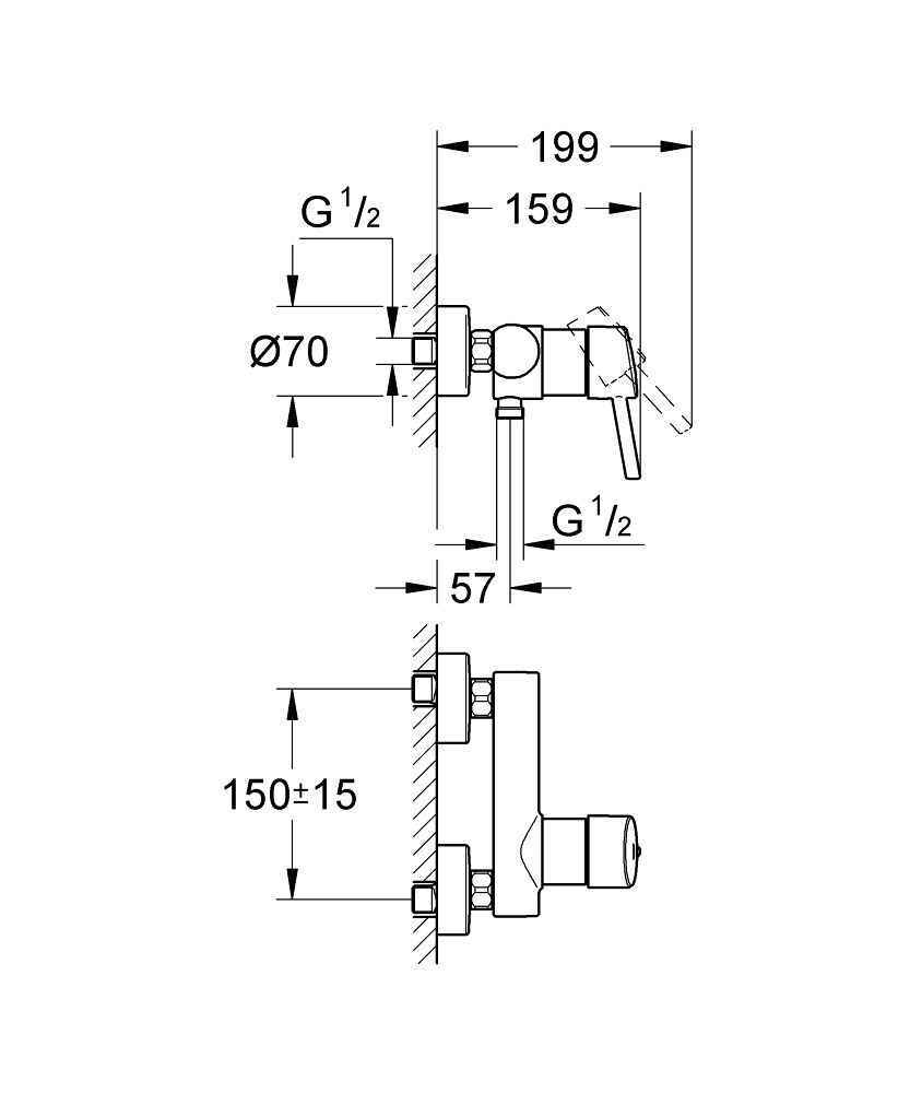 Змішувач для душа Grohe Concetto 32210001