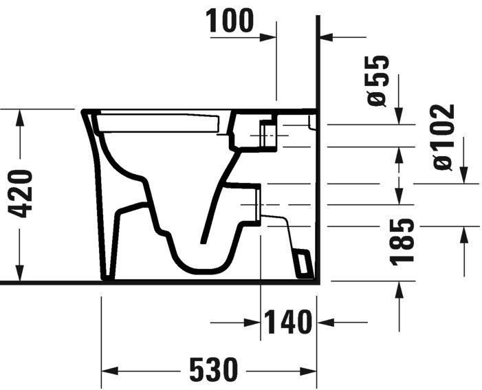 Унитаз напольный Duravit White Tulip 2001090000