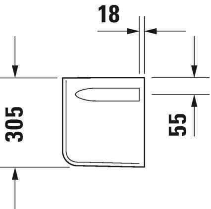 Напівп'єдестал Duravit 08571800002