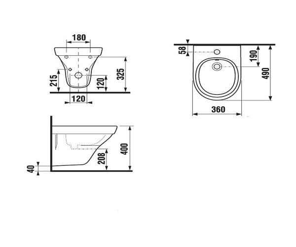 Біде підвісне Jika Tigo H8302110003021