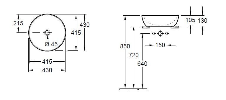 Раковина на столешницу Villeroy and Boch Artis 417943R1