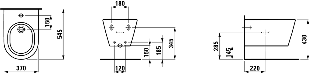 Биде подвесное Laufen Kartell H8303310203021