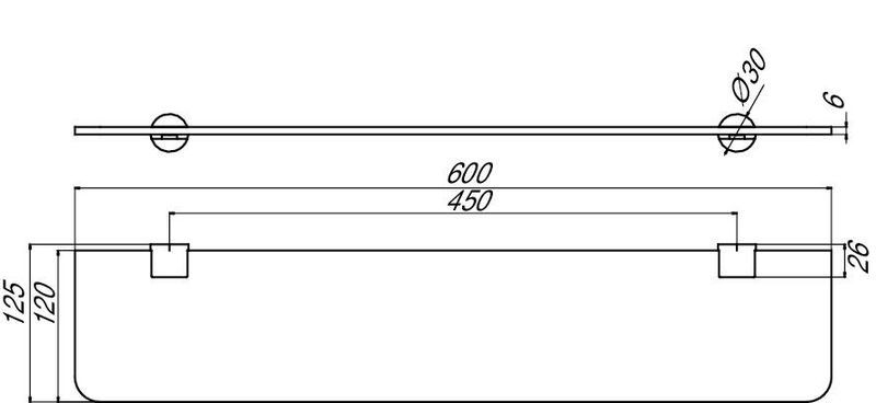 Полочка для ванной комнаты Emco Rondo 2 4510 001 60