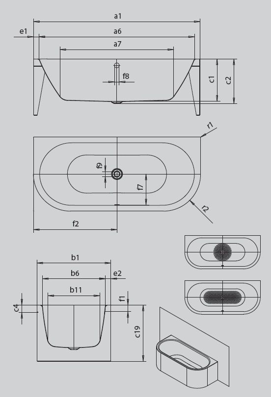 Ванна Meisterstuck Centro Duo 2 (пристенная) 1131 4041 0001