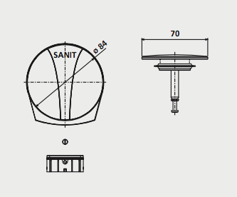 Пробка и рукоятка Sanit 05.036.81.0000