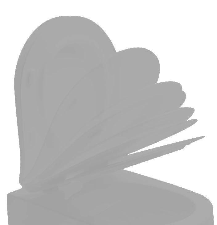 Glomp Сидіння для унітазу Slim Soft-close, сірий матовий 319109