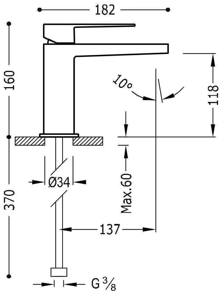Змішувачі на раковину Tres Slim 20210301BL