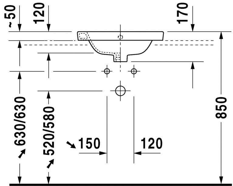 Умивальник Duravit Starck 2 2327480000