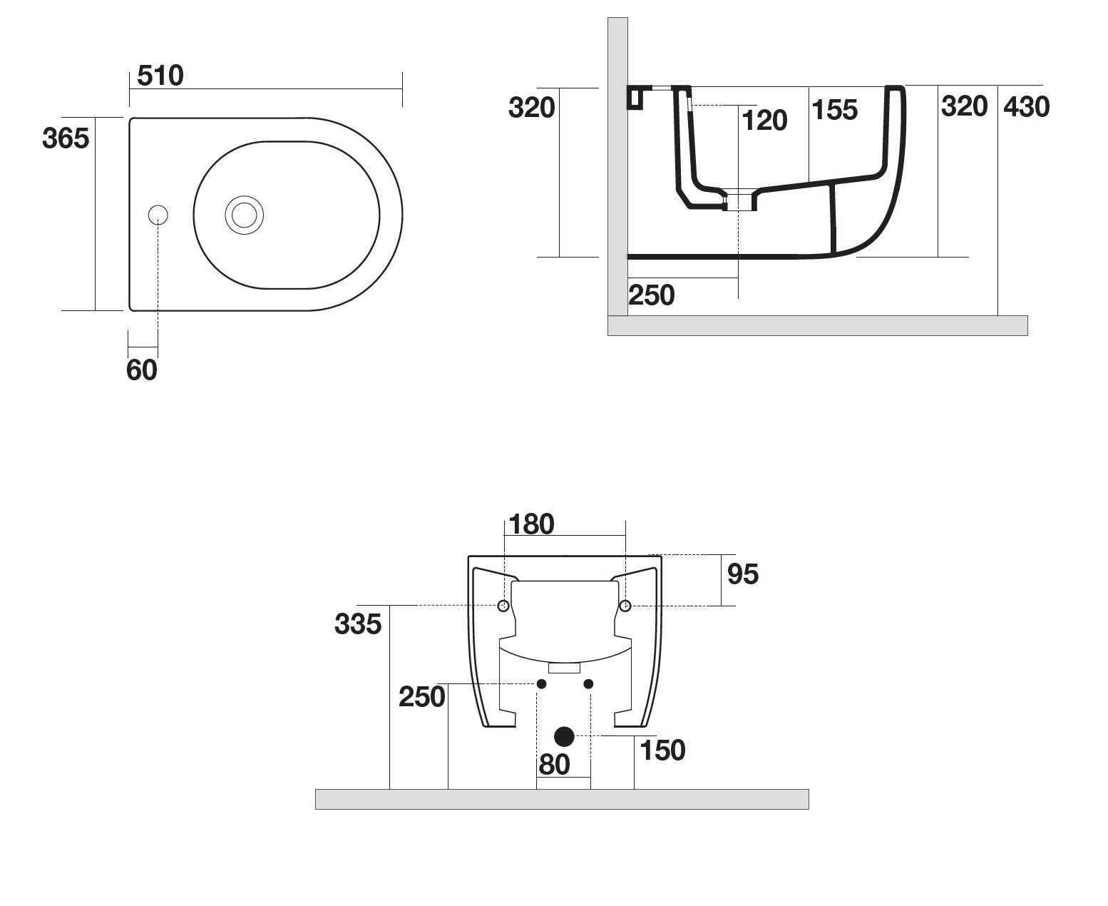 Биде подвесное AXA Glomp 0202009